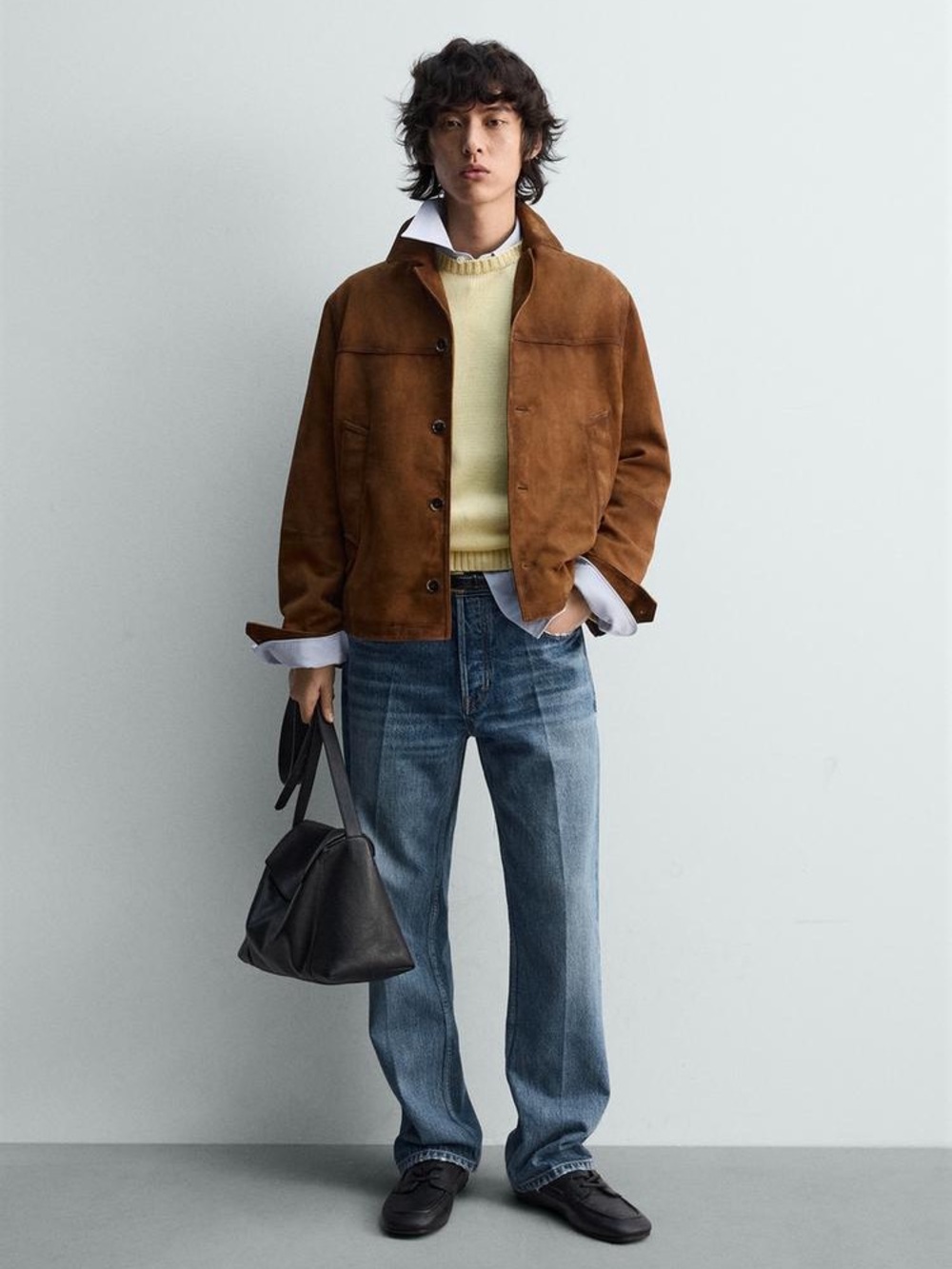 ZARA RELAXED FIT SUEDE LEATHER JACKET